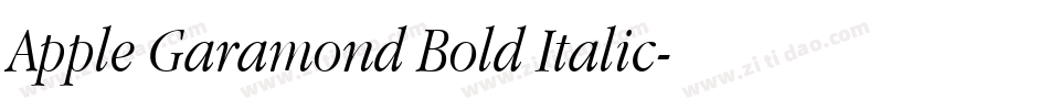 Apple Garamond Bold Italic字体转换